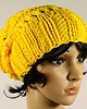 czapki damskie Czapka żółta luźna długa hipster beanie 1