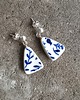 kolczyki ceramiczne Kolczyki ceramiczne w kobaltowe wzory dwustronne 4