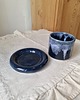 kubki Kubek ceramiczny z talerzykiem/ czarka ze spodkiem 2