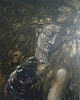 obrazy Obraz olejny ręcznie malowany 60x80cm "Kruk" las czarny 1