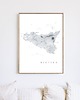 plakaty SYCYLIA Włochy plakat mapa 1