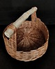 kosze do przechowywania Wiklinowy koszyk z drewnianą rączką 2