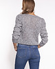 swetry damskie  Kardigan o oversize'owym kroju - SWE271 szary MKM 2