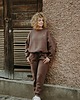 bluza bez kaptura damska Bluza Basic oversize czekoladowa 2