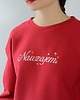 bluza bez kaptura damska Czerwona bluza świąteczna "Nawzajem" 1