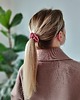 gumki do włosów Gumka jedwabna, scrunchie, gumka satynowa truskawkowy róż MINI 5