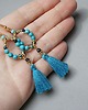 kolczyki z kamieniami Kolczyki Wianki boho /blue lagoon/ 8