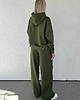komplety damskie Aba komplet oversized kangurka i szerokie spodnie wide leg  Khaki 2