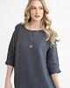 sukienki midi damskie Lniana Sukienka PEONY CHARCOAL 3