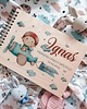 akcesoria dziecięce - różne ZYRAFA W SAMOLOCIE personalizowany album na chrzest roczek 4