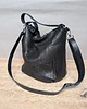 torby na ramię Bucket bag czarna gnieciona skóra 2