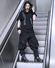 t-shirt damskie CAUTION t-shirt czarno-szary 1