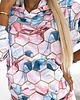 bluza z kapturem damska 390-3 Bluza kangurka z kapturem - złote heksagony i różowo-błękitny marmur 5