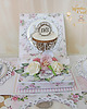 kartki na komunię Exploding box komunijny, kartka na komunię "Pink Roses 4" GOTOWY 2