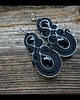 kolczyki soutache Czarne kolczyki sutasz 1