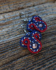 kolczyki soutache Malutkie  granatowo- bordowe kolczyki sutasz 1