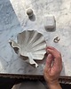 pojemniki na biżuterię Ceramiczna muszla na obrączki prezent ślubny talerzyk na drobiazgi 3