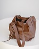 torby na ramię SOFTIE BAG - skórzana torebka szoperka - brąz orzechowy 7