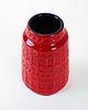 wazony Wazon ceramiczny czerwony, niemiecki design, lata 60, produkcja: West Germany 4