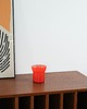 wazony Wazon szklany czerwony, duński design, lata 70, produkcja: Dania 1