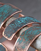 bransoletki wire wrapping Bransoletka miedziana z zieloną patyną #2 4