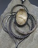 wisiory Kwarc z rutylem naszyjnik wire wrapping "Lusutien" 3