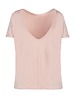 t-shirt damskie Bluzka V-NECK pudrowy róż 3