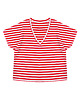 t-shirt damskie Bluzka w czerwone paski Flyga V-DEEP 1