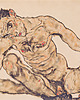 grafiki i ilustracje Duży obraz na płótnie - Akt własny - Egon Schiele 1