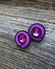 kolczyki soutache Małe fuksjowo- czarne kolczyki soutache 2