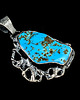 wisiory Turkus w srebrnych ornamentach 1