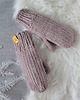 rękawiczki damskie WOOLY wełniane rękawiczki- pudrowy róż 1