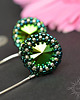 kolczyki swarovski Yashil, szmaragdowe kolczyki z kryształami 2