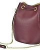torby na ramię Torebka skórzana - worek bordowy (5795) 5
