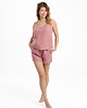 piżamy damskie Lniana piżama damska LUNA dusty pink 2