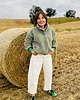 bluza bez kaptura damska Bluza z futerka z kolorową plisą 1