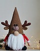 dekoracje świąteczne Skrzat w czapce renifera, Krasnal świąteczny, Skrzat do  dekoracji 3