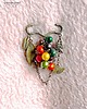 broszki Broszka niezwykła na agrafce w modnym stylu Boho handmade w kolorach jesieni 1