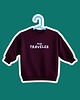 bluzy dla dziewczynki Bluza dziecięca MINI TRAVELER - bakłażanowa 3