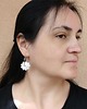 kolczyki z masy plastycznej Kolczyki dalie pomarańczowe handmade, jesienne kolczyki koła 3