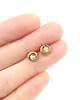 kolczyki wire wrapping Kolczyki sztyfty z cytrynem 3