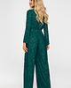 kombinezony damskie Kombinezon z kopertowym dekoltem-szmaragdowy(M-720) 1
