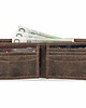portfele męskie Mały Portfel Slim Wallet na Karty Zamszowy Brąz BW38 2