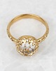 pierścionki złote Złoty pierścionek Princess z kryształem górskim w stylu Vintage 7