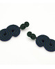 kolczyki soutache Kolczyki soutache - Zieleń butelkowa Granat Duże 1