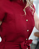 sukienki midi damskie Lniana Sukienka MARIGOLD red wine 6