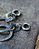 kolczyki wire wrapping Duże oksydowane kolczyki koła 3