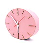 zegary Zegar ścienny drewniany cichy różowy minimalistyczny elipsa 3