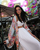 bluzki kimonowe damskie Kimono Flower Turkus LONG 7