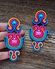 kolczyki soutache Duże i kolorowe kolczyki sutasz 6